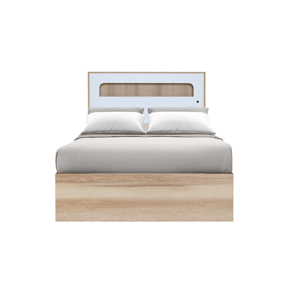 ชุดห้องนอน + ที่นอนสปริง 3.5 ฟุต WISDOM DESIGN FURNITURE รุ่น ARISTA 3 สี แอช/ขาว_2